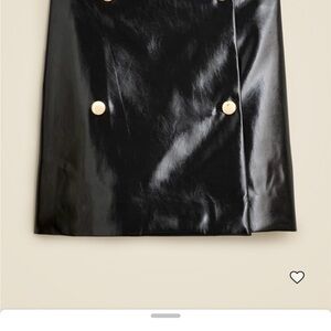 JCrew Collection Wrap Mini Skirt In Faux Patent Leather